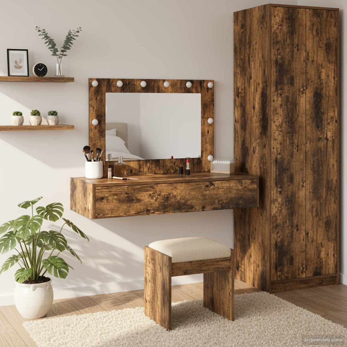 vidaXL Kaptafel met lade met opslag Wit 60 x 40 x 70 cm Bewerkt hout