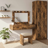 vidaXL Kaptafel met lade met opslag Wit 60 x 40 x 70 cm Bewerkt hout