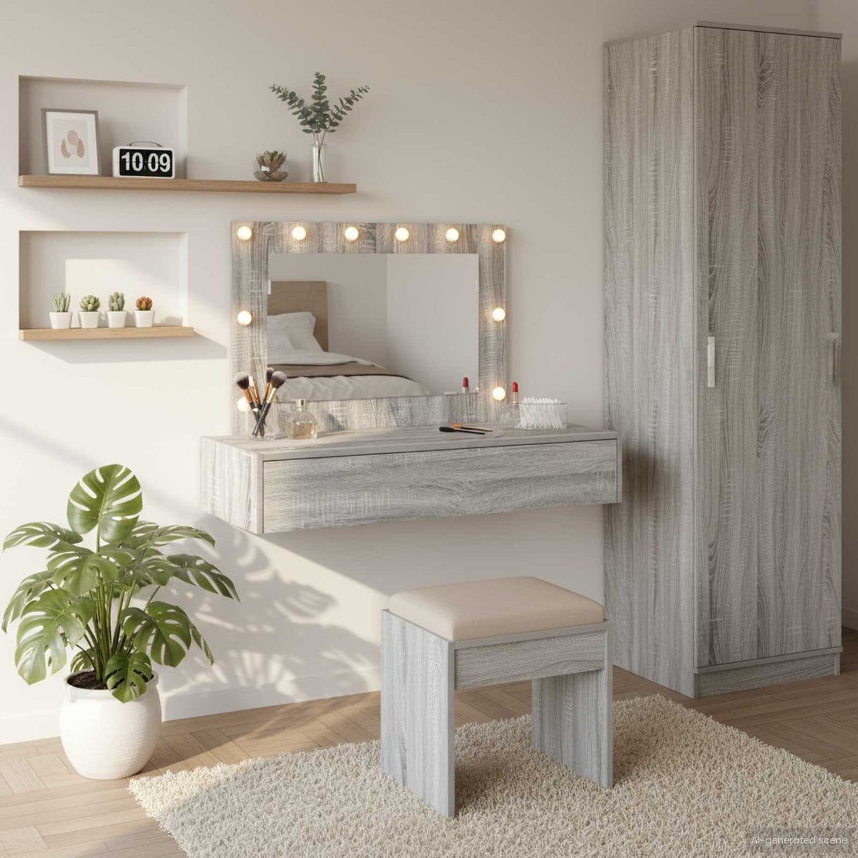 vidaXL Kaptafel met lade met opslag Wit 60 x 40 x 70 cm Bewerkt hout