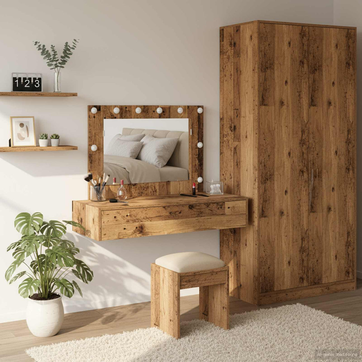vidaXL Kaptafel met lade met opslag Wit 60 x 40 x 70 cm Bewerkt hout