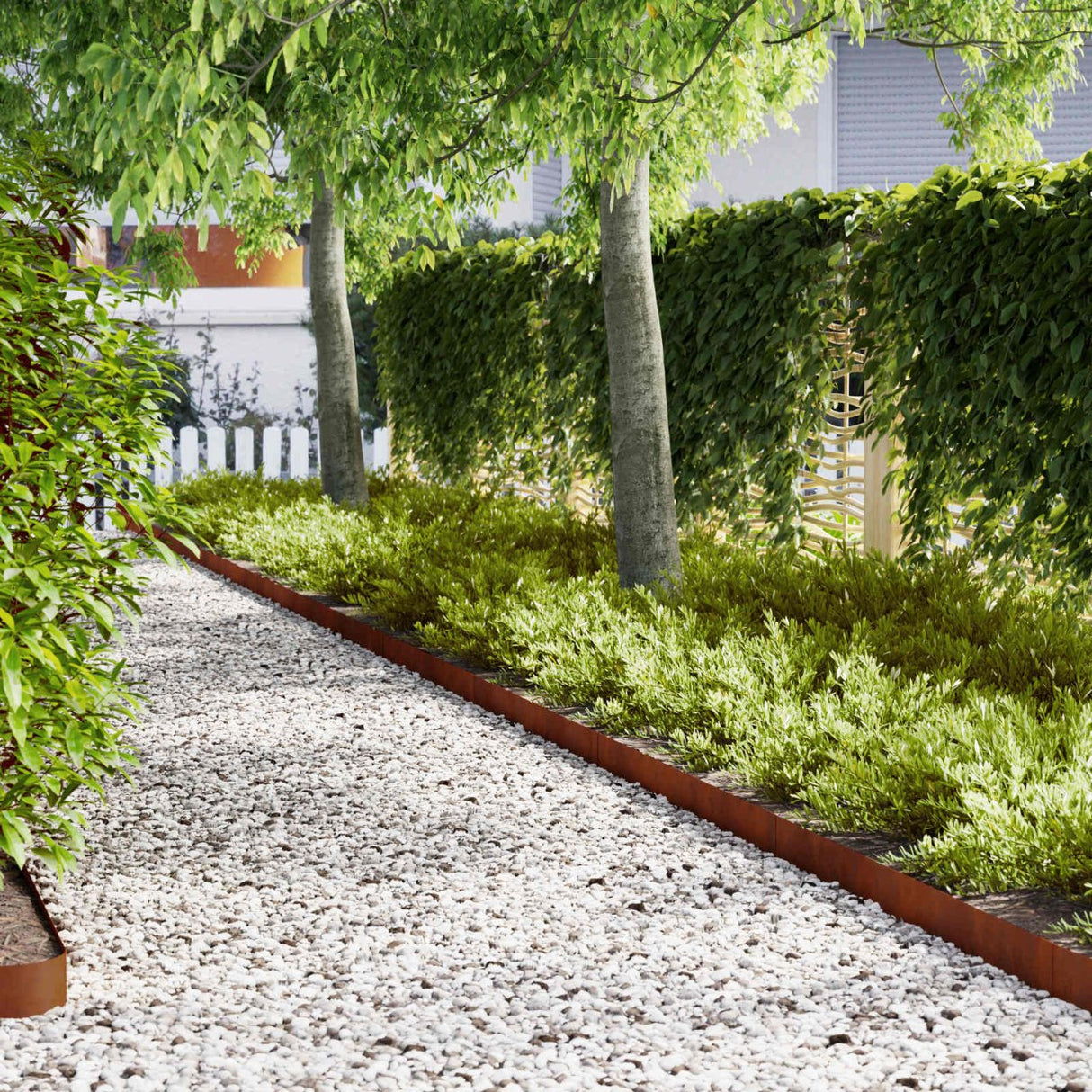 vidaXL Lawn Edging 50 pcs Black 100 x 0.05 x 20 cm