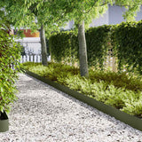 vidaXL Lawn Edging 50 pcs Black 100 x 0.05 x 20 cm