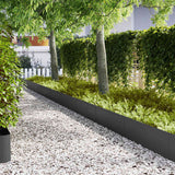 vidaXL Lawn Edging 50 pcs Black 100 x 0.05 x 20 cm