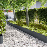 vidaXL Lawn Edging 50 pcs Black 100 x 0.05 x 20 cm