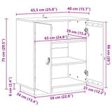 vidaXL Dressoir 65,5x40x75 cm massief grenenhout