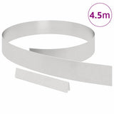 vidaXL Garden Edging Silver 450 x 0.05 x 15 cm Stainless Steel