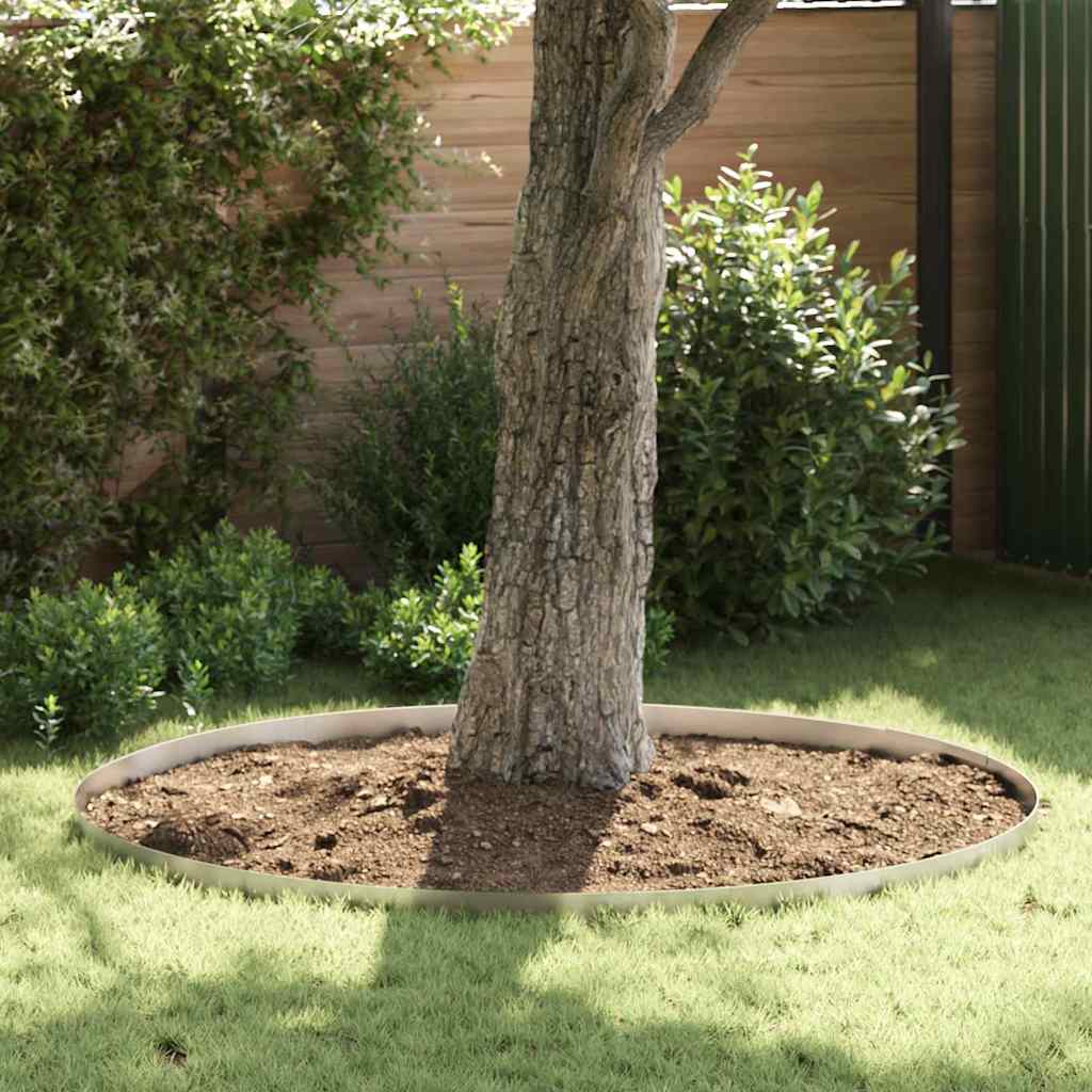 vidaXL Garden Edging Silver 450 x 0.05 x 15 cm Stainless Steel