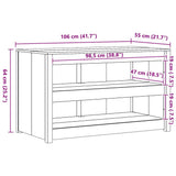 vidaXL Keuken Kast met plank MEPPEL Bruin Eiken 106 x 55 x 64 cm