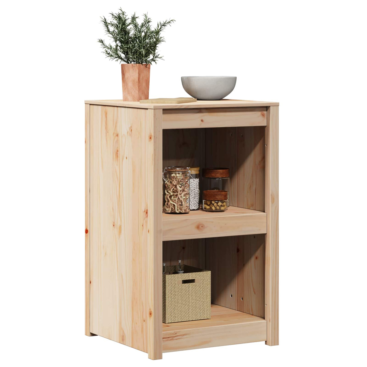 vidaXL Keuken Kast Bruin Eiken 55 x 55 x 92 cm Massief grenenhout