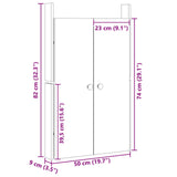 vidaXL Kitchen door Brown Oak 50 x 9 x 82 cm Solid pinewood