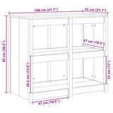 vidaXL Keuken Kast met plank MEPPEL Bruin Eiken 106 x 55 x 92 cm