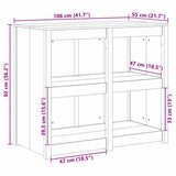 vidaXL Keuken Kast met plank MEPPEL Bruin Eiken 106 x 55 x 92 cm