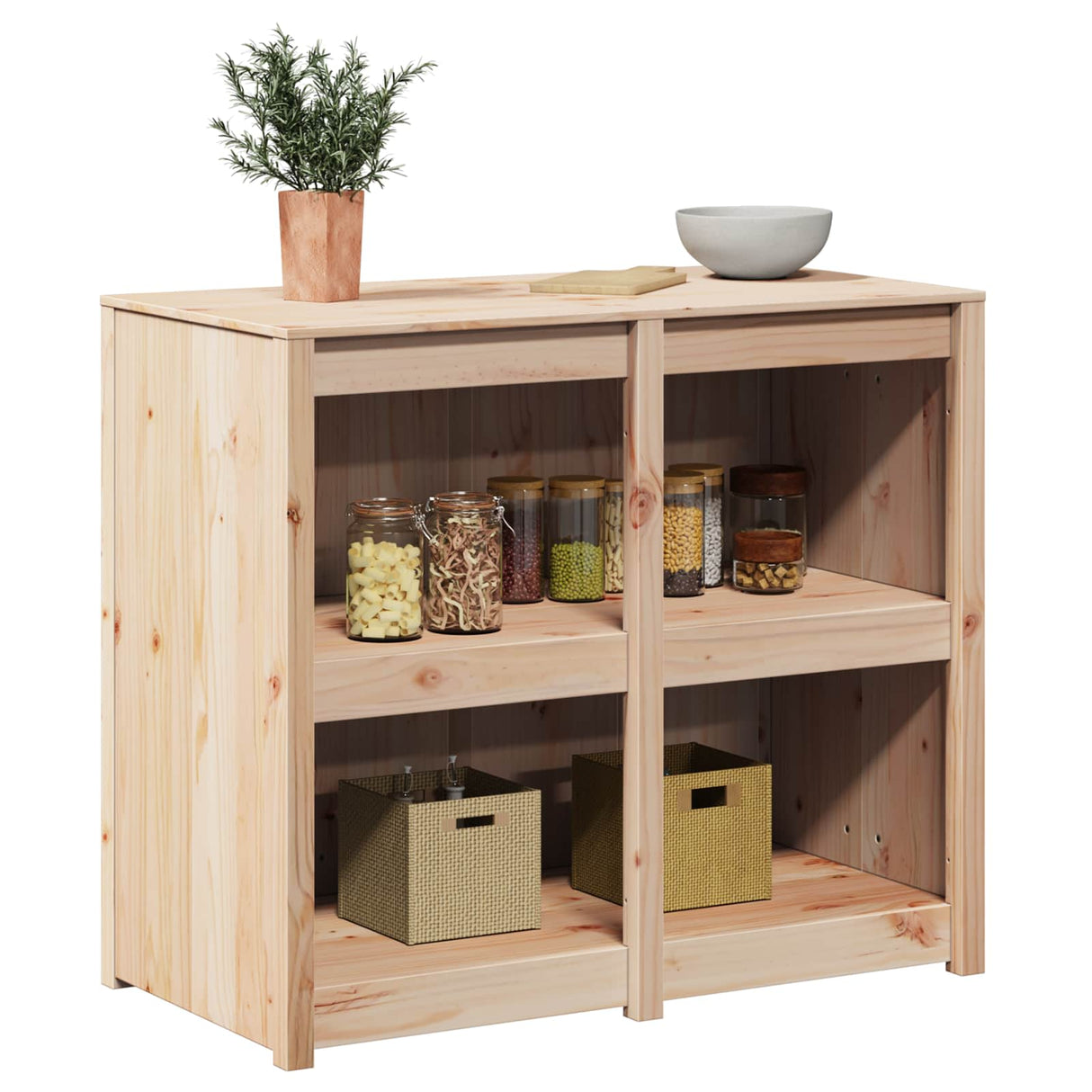vidaXL Keuken Kast met plank MEPPEL Bruin Eiken 106 x 55 x 92 cm