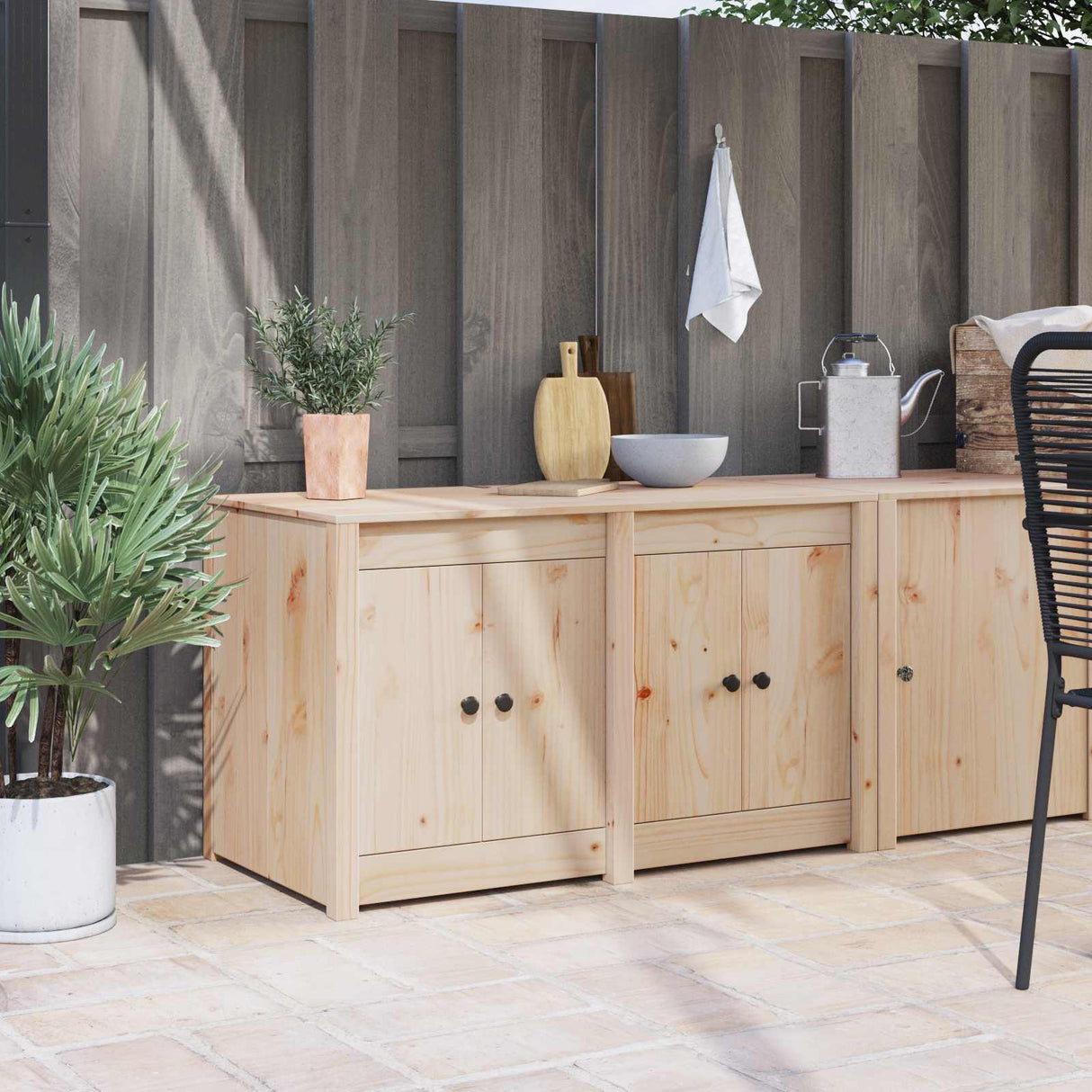 vidaXL Keuken Kast Bruin Eiken 106 x 55 x 64 cm Massief grenenhout