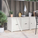 vidaXL Keuken Kast Bruin Eiken 106 x 55 x 64 cm Massief grenenhout