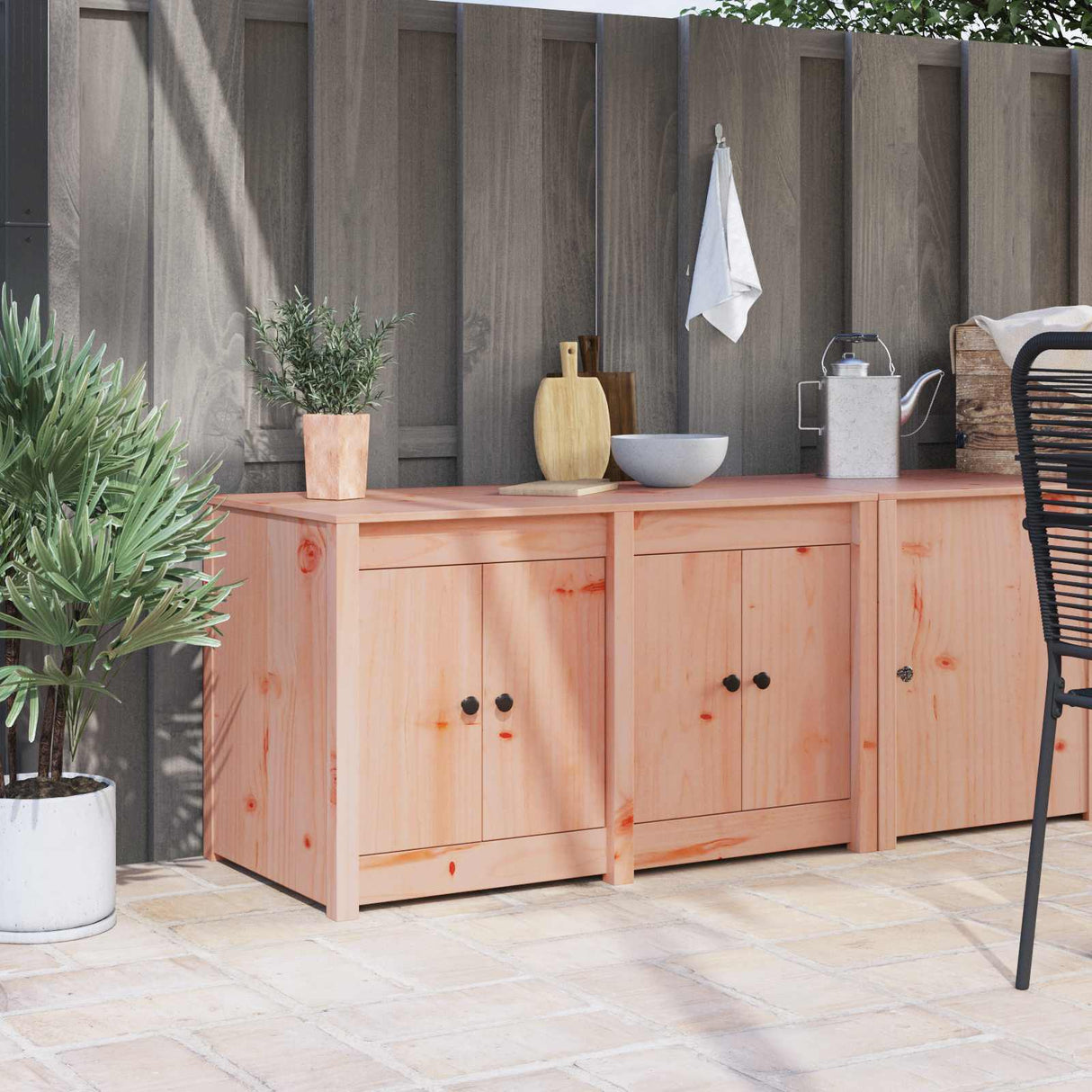 vidaXL Keuken Kast Bruin Eiken 106 x 55 x 64 cm Massief grenenhout