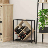 vidaXL Wine Rack Black Oak 51 x 18 x 52.5 cm Engineered Wood