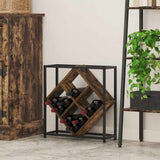 vidaXL Wine Rack Black Oak 51 x 18 x 52.5 cm Engineered Wood