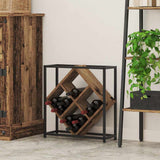 vidaXL Wine Rack Black Oak 51 x 18 x 52.5 cm Engineered Wood