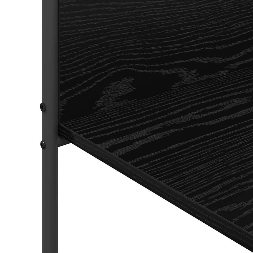 vidaXL Kledingrek met plank Zwart 120 x 44 x 160 cm Bewerkt hout