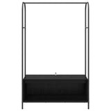 vidaXL Kledingrek met opslag Zwart 100 x 44 x 160 cm Bewerkt hout