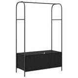 vidaXL Kledingrek met opslag Zwart 100 x 44 x 160 cm Bewerkt hout