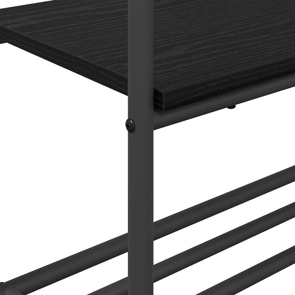 vidaXL Kledingrek Zwart Eiken 77 x 30 x 171 cm Bewerkt hout