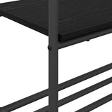 vidaXL Kledingrek Zwart Eiken 77 x 30 x 171 cm Bewerkt hout