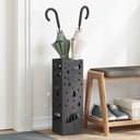vidaXL Opslaghaak & Rek met opslag Zwart 15,5 x 15,5 x 49 cm Metaal