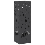 vidaXL Opslaghaak & Rek met opslag Zwart 15,5 x 15,5 x 49 cm Metaal
