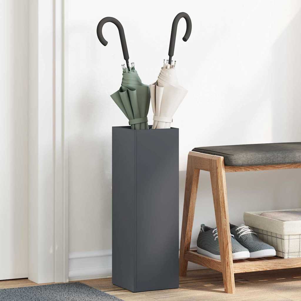 vidaXL Opslaghaak & Rek met opslag Zwart 15,5 x 15,5 x 49 cm Metaal
