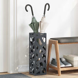 vidaXL Opslaghaak & Rek met opslag Zwart 15,5 x 15,5 x 49 cm Metaal