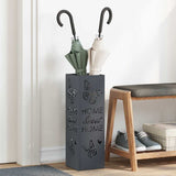 vidaXL Opslaghaak & Rek met opslag Zwart 15,5 x 15,5 x 49 cm Metaal