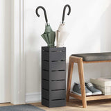 vidaXL Opslaghaak & Rek met opslag Zwart 15,5 x 15,5 x 49 cm Metaal