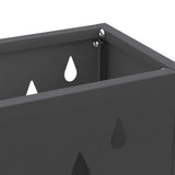 vidaXL Opslaghaak & Rek Zwart 28 x 12 x 41 cm Staal