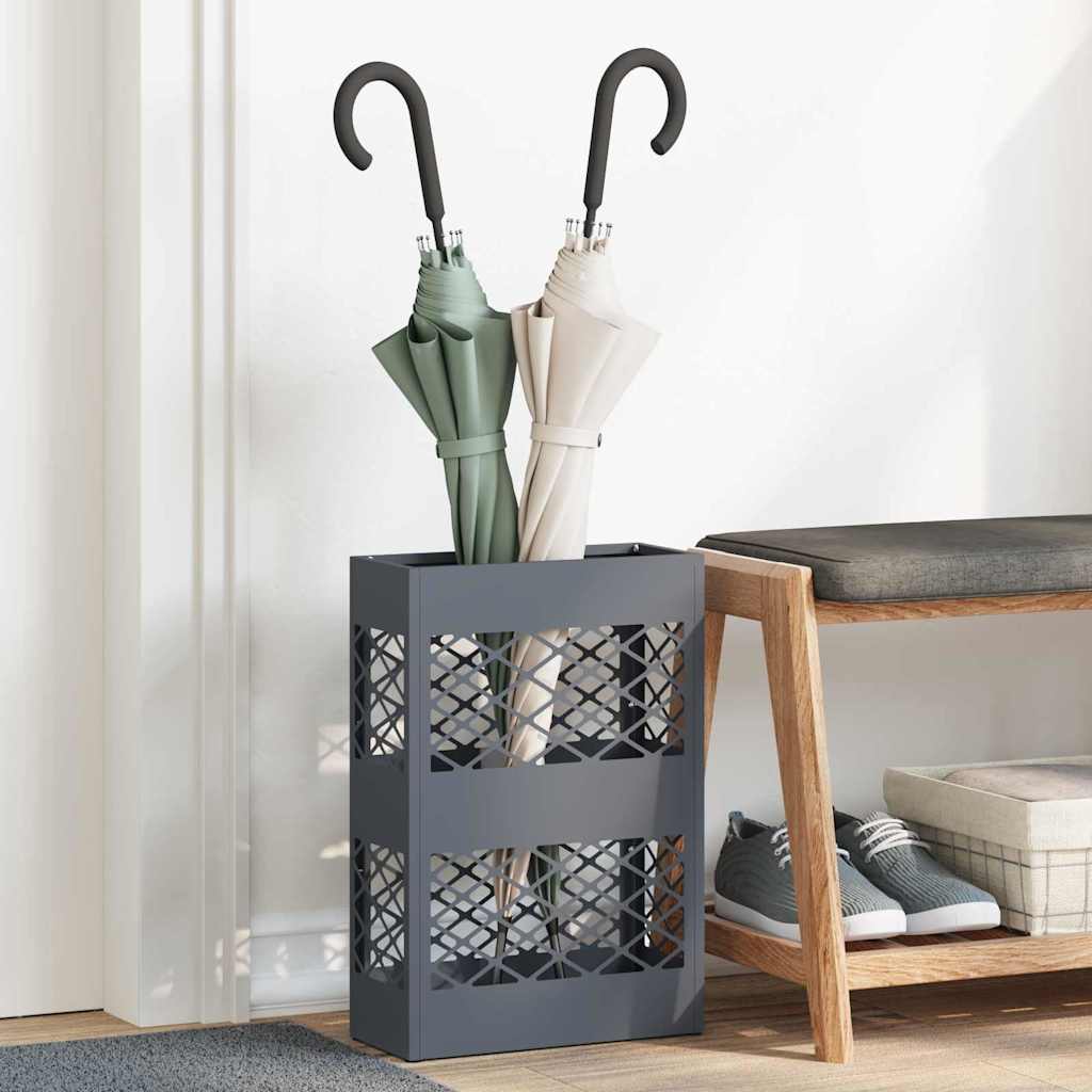 vidaXL Opslaghaak & Rek Zwart 28 x 12 x 41 cm Staal