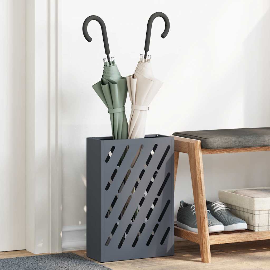 vidaXL Opslaghaak & Rek Zwart 28 x 12 x 41 cm Staal