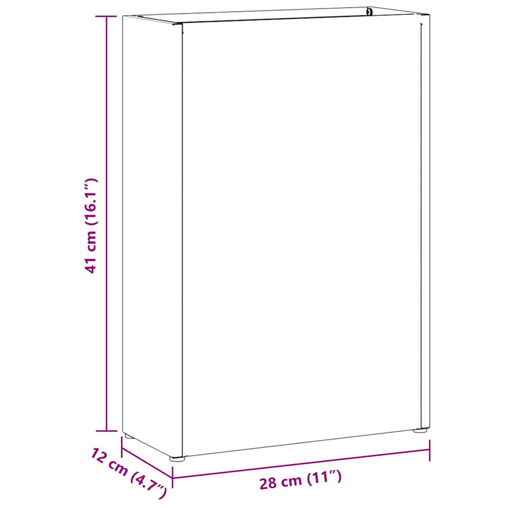 vidaXL Privacyscherm Zwart 100 x 50 x 180 cm Staal