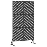 vidaXL Privacyscherm Zwart 100 x 50 x 180 cm Staal
