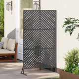 vidaXL Privacyscherm Zwart 100 x 50 x 180 cm Staal