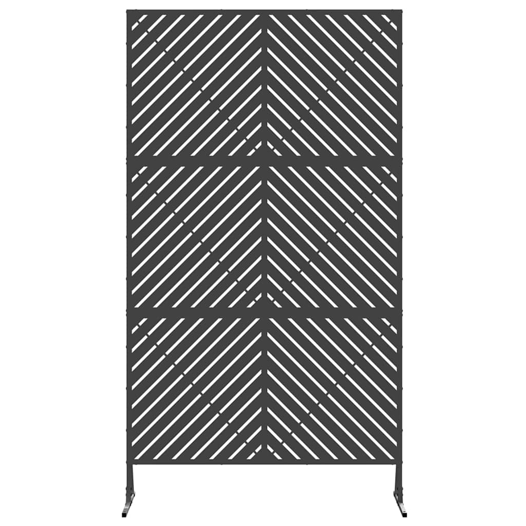 vidaXL Privacyscherm Zwart 100 x 50 x 180 cm Staal