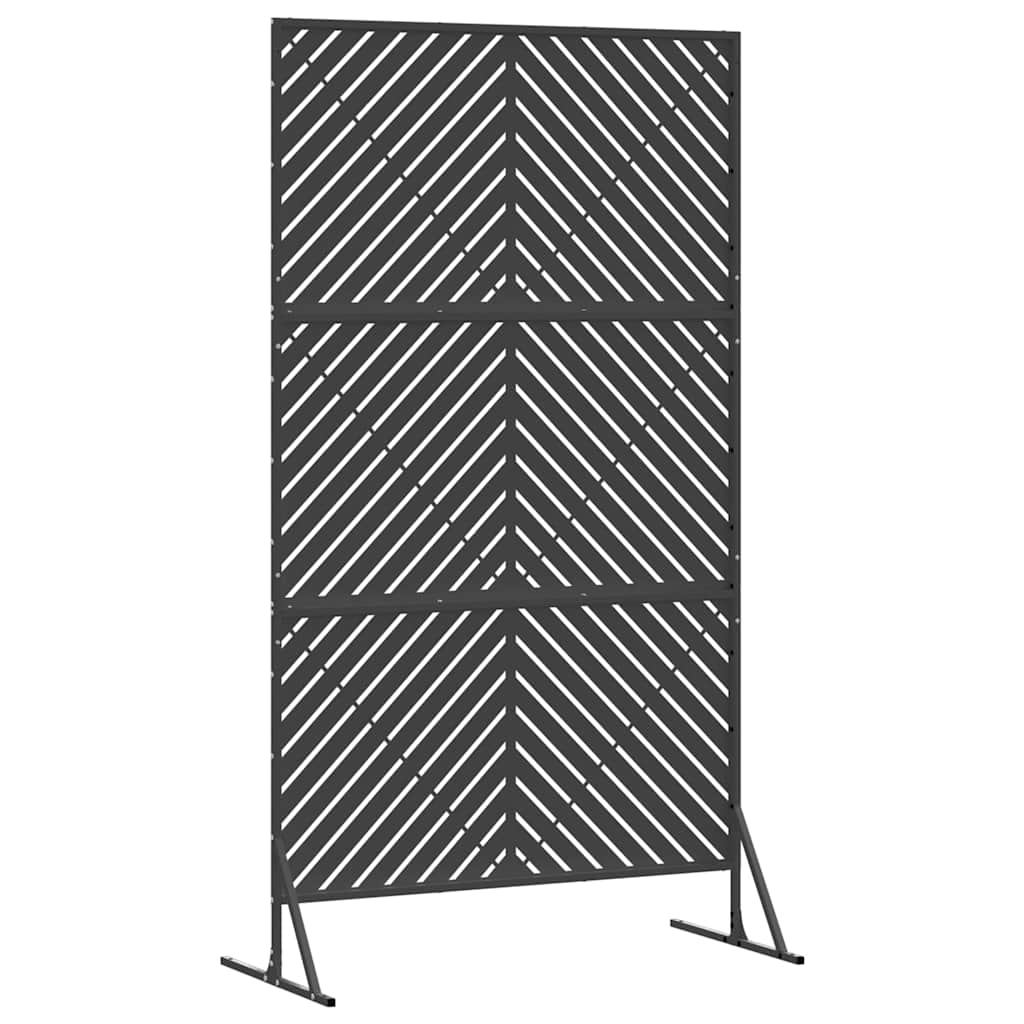 vidaXL Privacyscherm Zwart 100 x 50 x 180 cm Staal