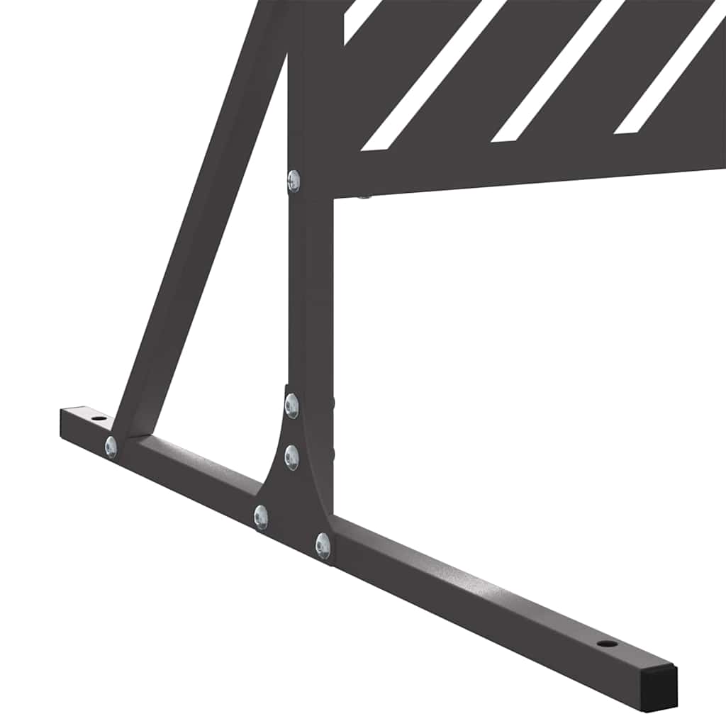 vidaXL Privacyscherm Zwart 100 x 50 x 180 cm Staal