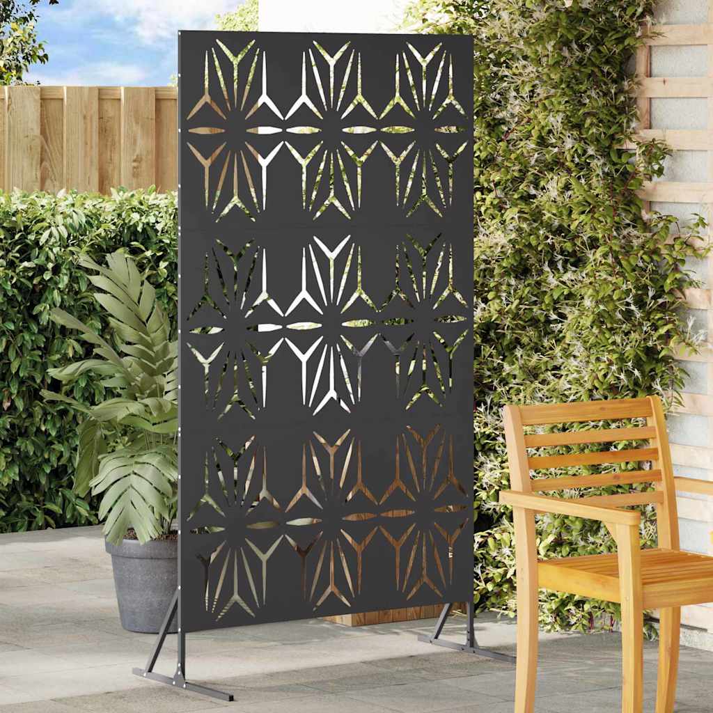 vidaXL Privacyscherm Zwart 100 x 50 x 180 cm Staal