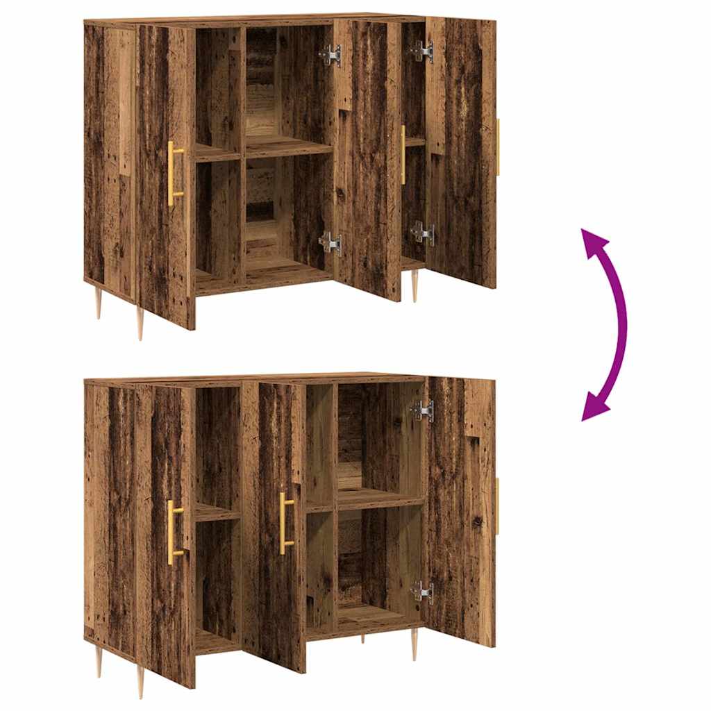 vidaXL Dressoir 90x34x80 cm bewerkt hout wit