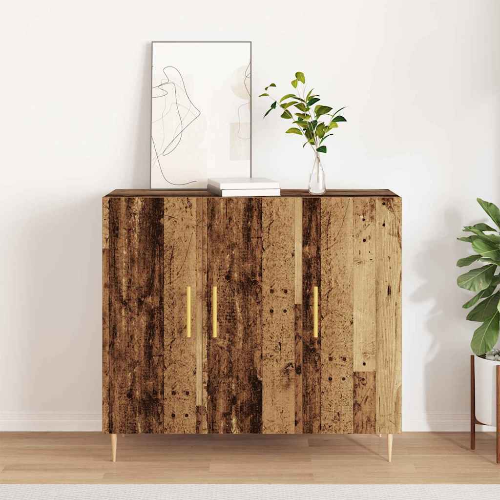 vidaXL Dressoir 90x34x80 cm bewerkt hout wit