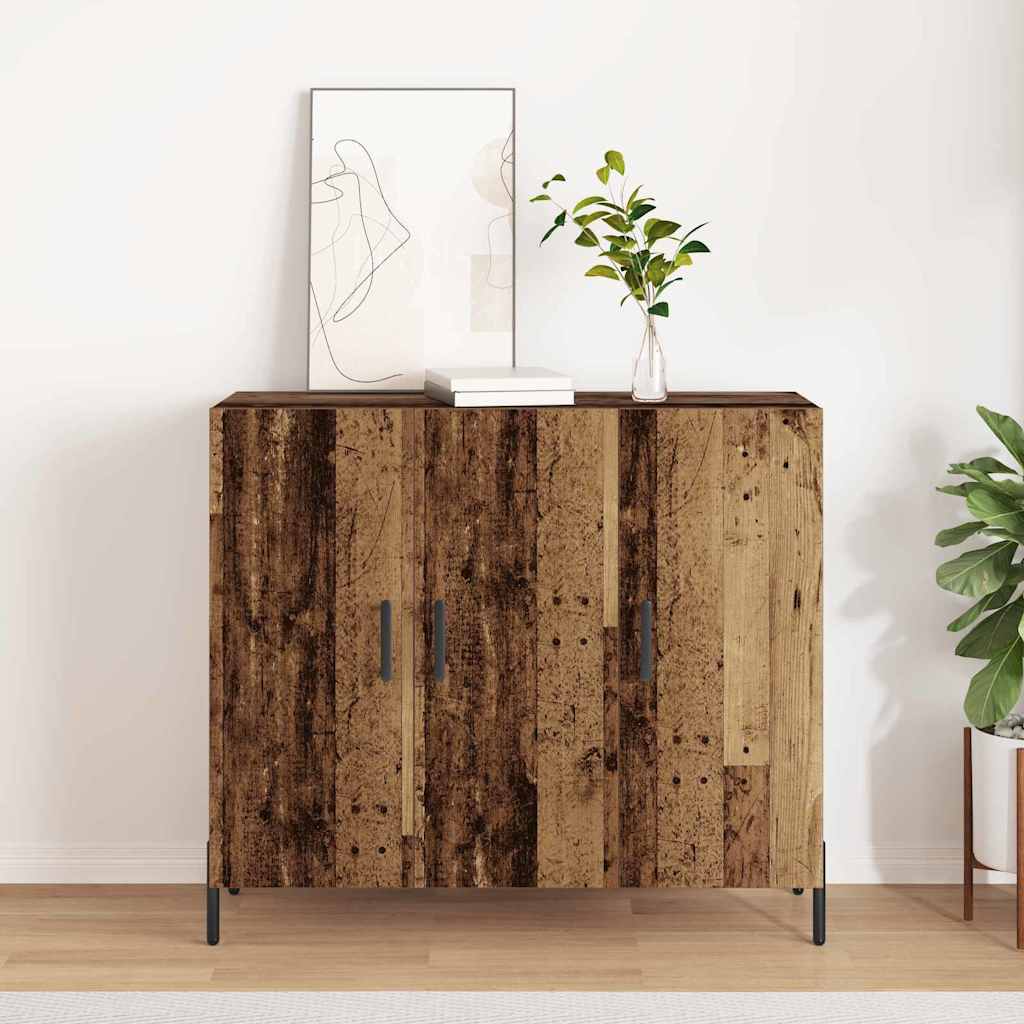 vidaXL Dressoir 90x34x80 cm bewerkt hout wit