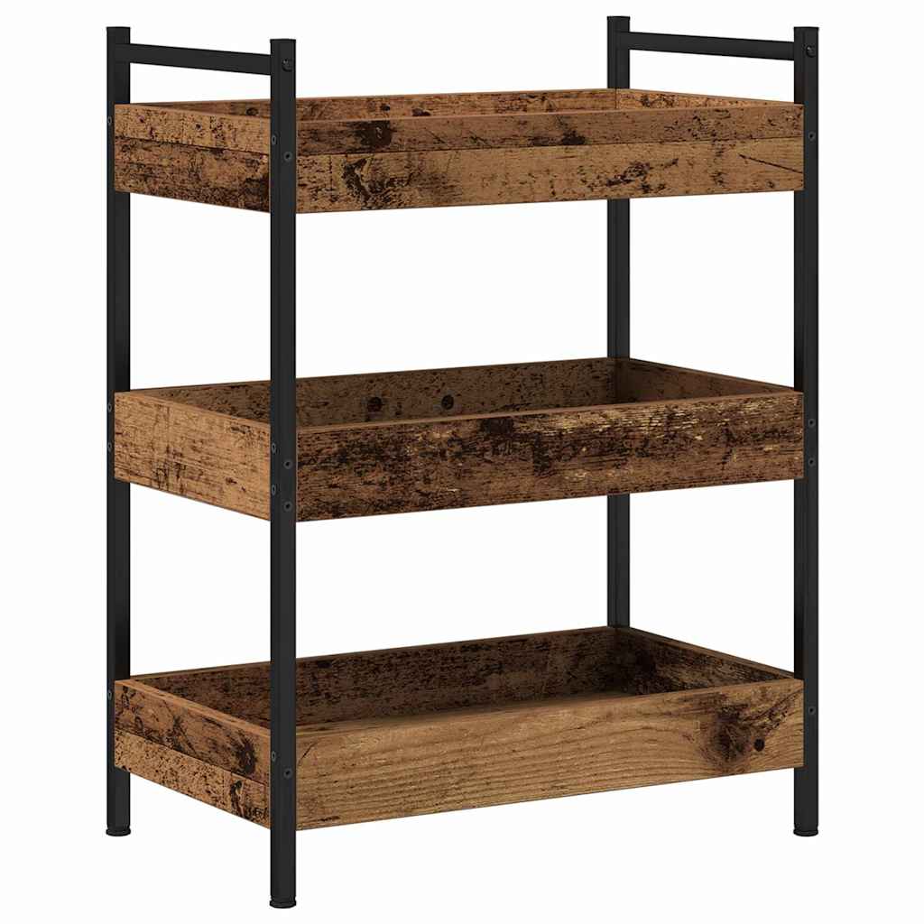 vidaXL Kitchen Trolley 50x30x70 cm Engineered Wood Black