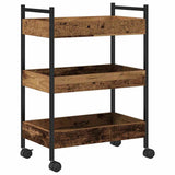 vidaXL Kitchen Trolley 50x30x70 cm Engineered Wood Black
