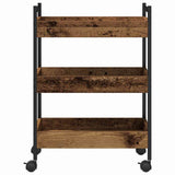 vidaXL Kitchen Trolley 50x30x70 cm Engineered Wood Black